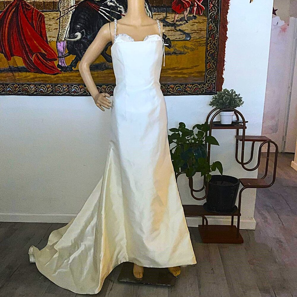 Breathtaking New Diamond Collection 100% Silk Wedding Gown
